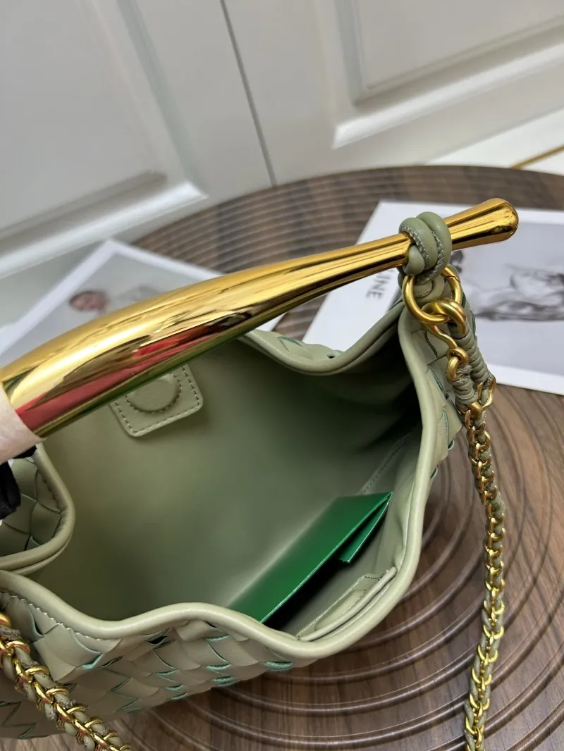 BV Sage Green Woven Satchel Bag S0288-1 - Image 8