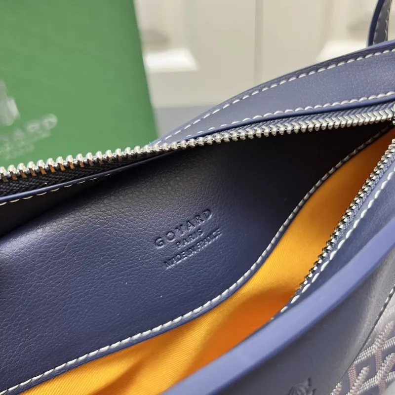 Goyard Navy Half Moon Satchel Bag - Image 8