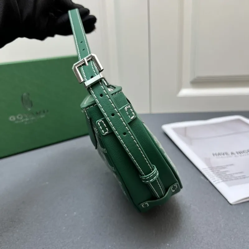 Goyard Green Saddle Crossbody Bag - Image 5