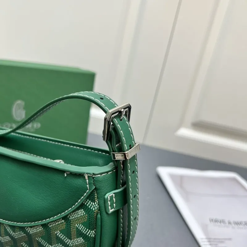 Goyard Green Saddle Crossbody Bag - Image 6