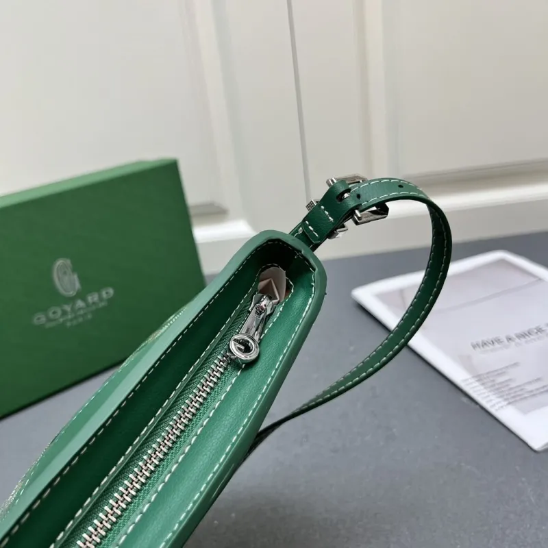 Goyard Green Saddle Crossbody Bag - Image 8