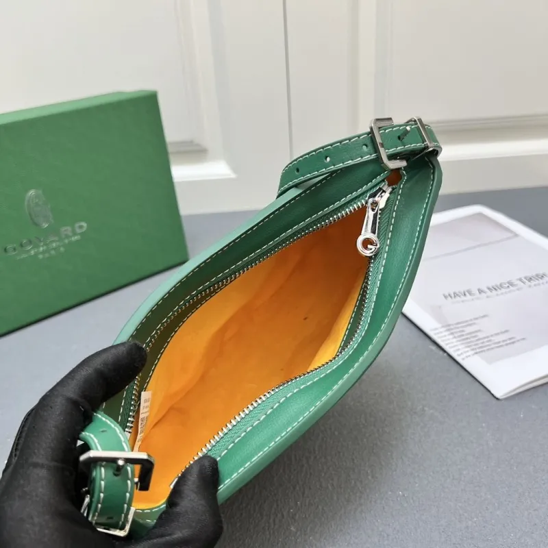 Goyard Green Saddle Crossbody Bag - Image 9