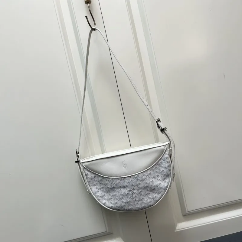 Goyard White Crossbody Satchel Bag