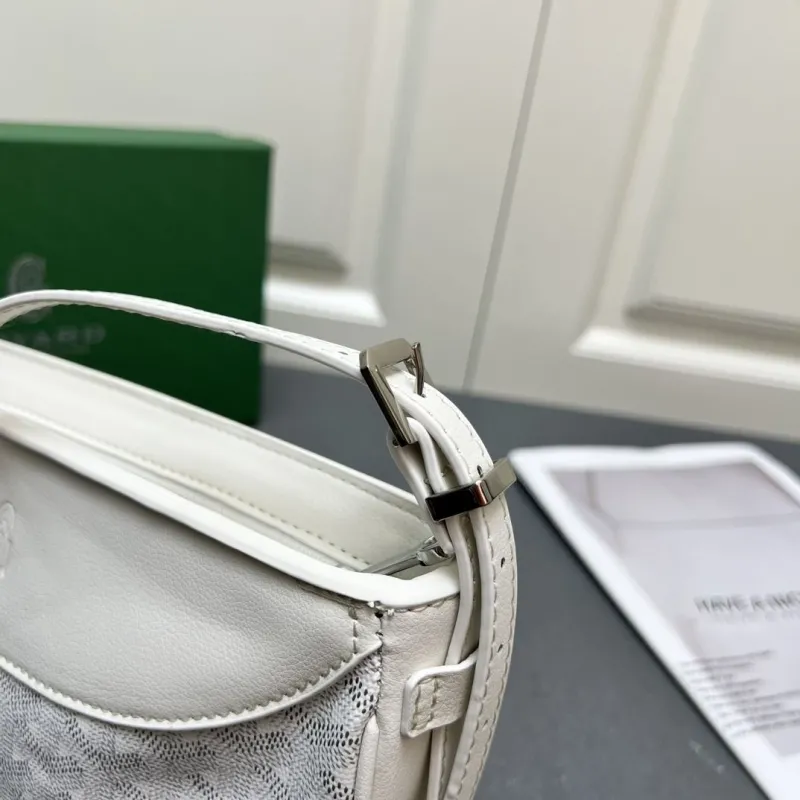 Goyard White Crossbody Satchel Bag - Image 8