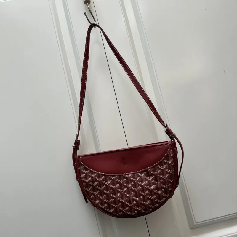 Goyard Burgundy Saddle Crossbody Bag