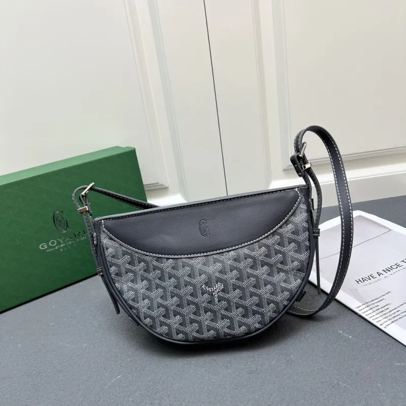 Goyard Gray Crossbody Satchel Bag - Image 4