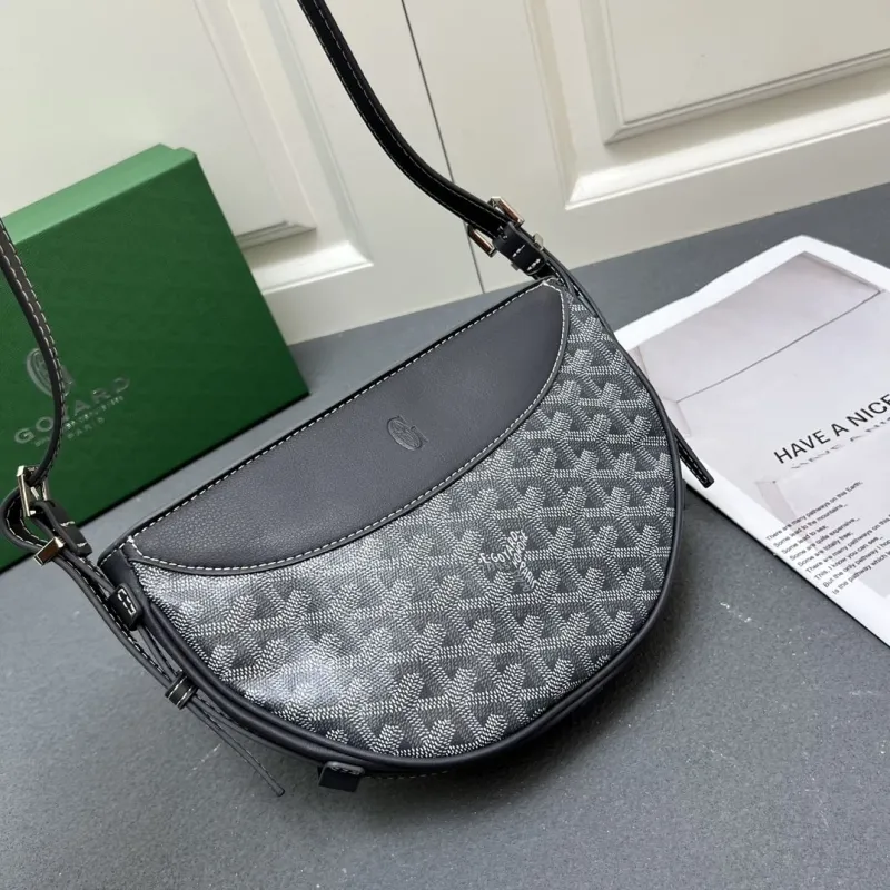 Goyard Gray Crossbody Satchel Bag - Image 6
