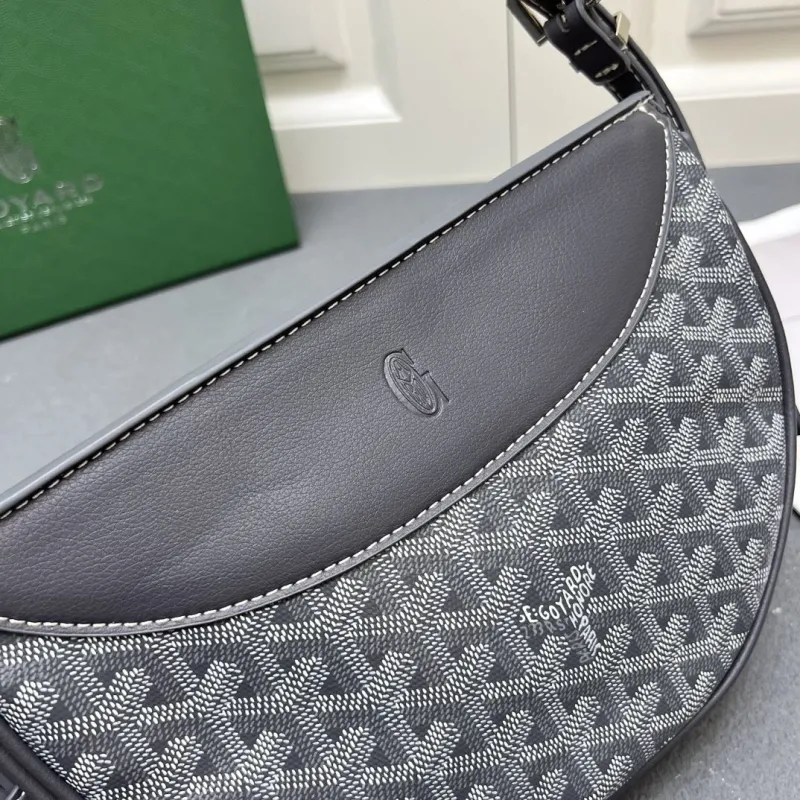 Goyard Gray Crossbody Satchel Bag - Image 8