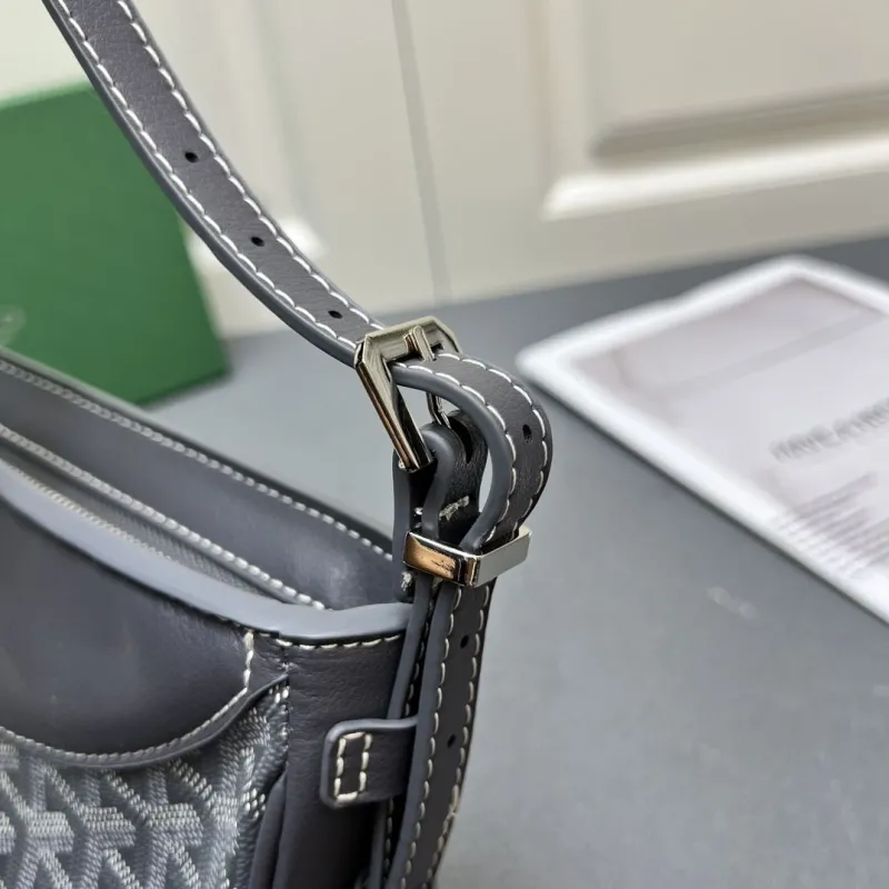 Goyard Gray Crossbody Satchel Bag - Image 9