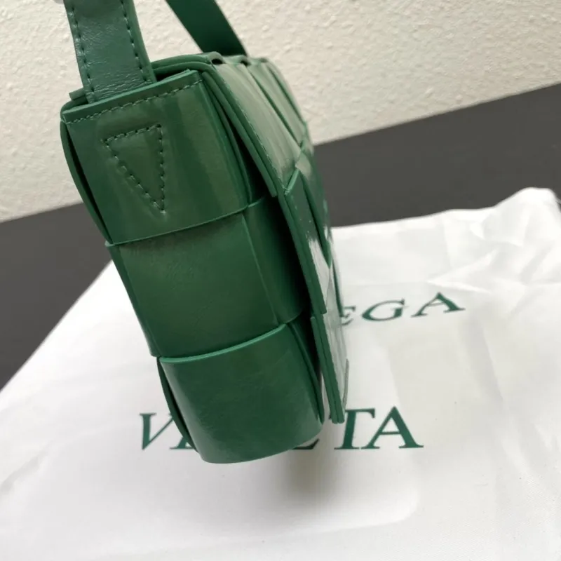 Bottega Veneta Green Leather Satchel Bag S03040 23cm - Image 4