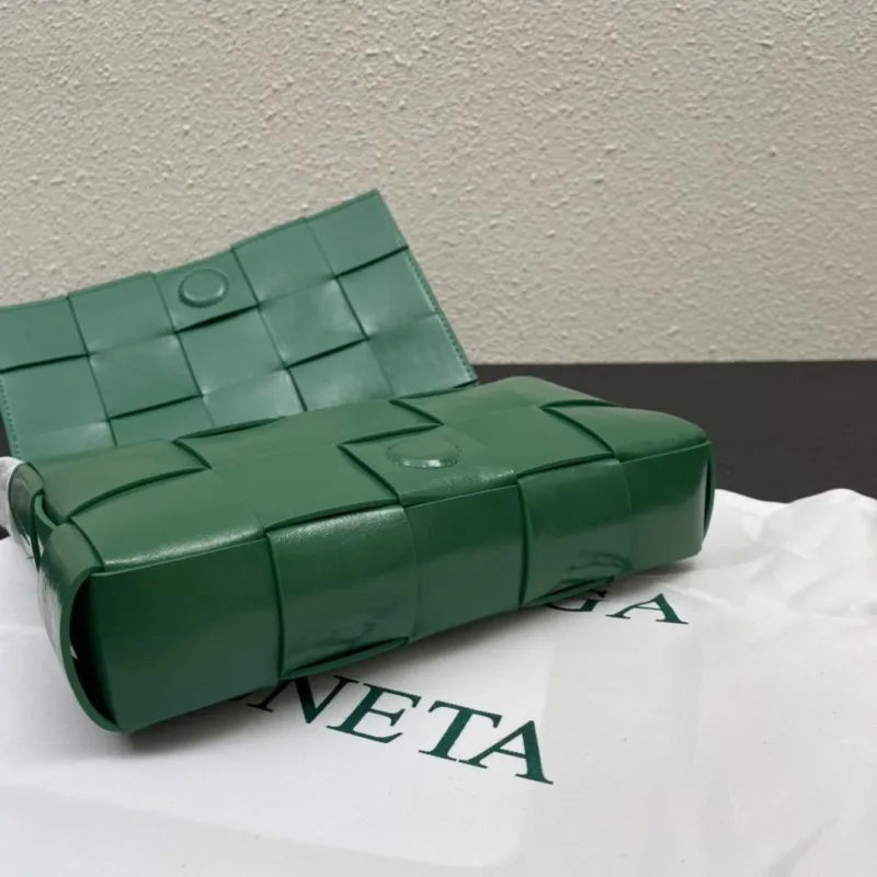 Bottega Veneta Green Leather Satchel Bag S03040 23cm - Image 7