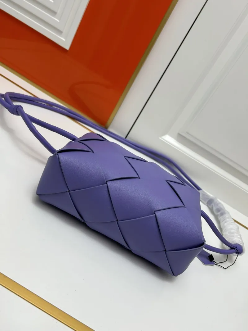 BV Purple Woven Satchel Bag S002 - Image 4
