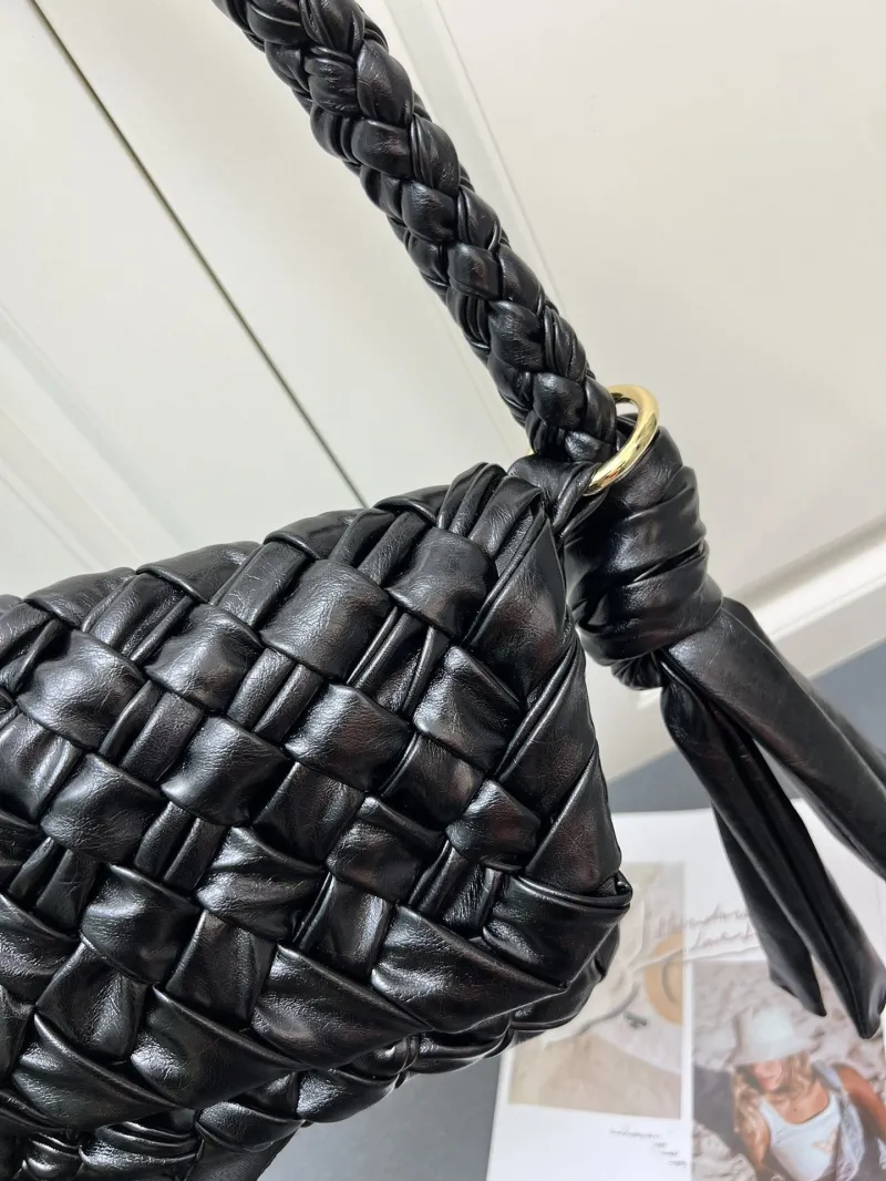 BV Black Woven Satchel Bag S0985 - Image 4