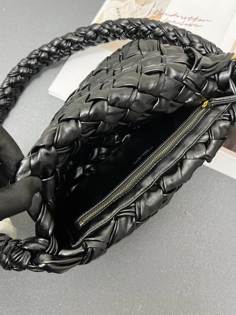 BV Black Woven Satchel Bag S0985 - Image 8