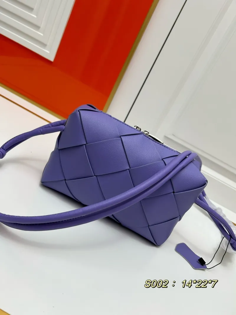 Alternative view of BV Purple Woven Satchel Bag S002