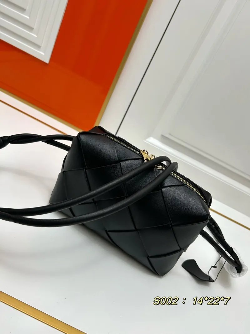 Alternative view of BV Black Woven Satchel Bag S002