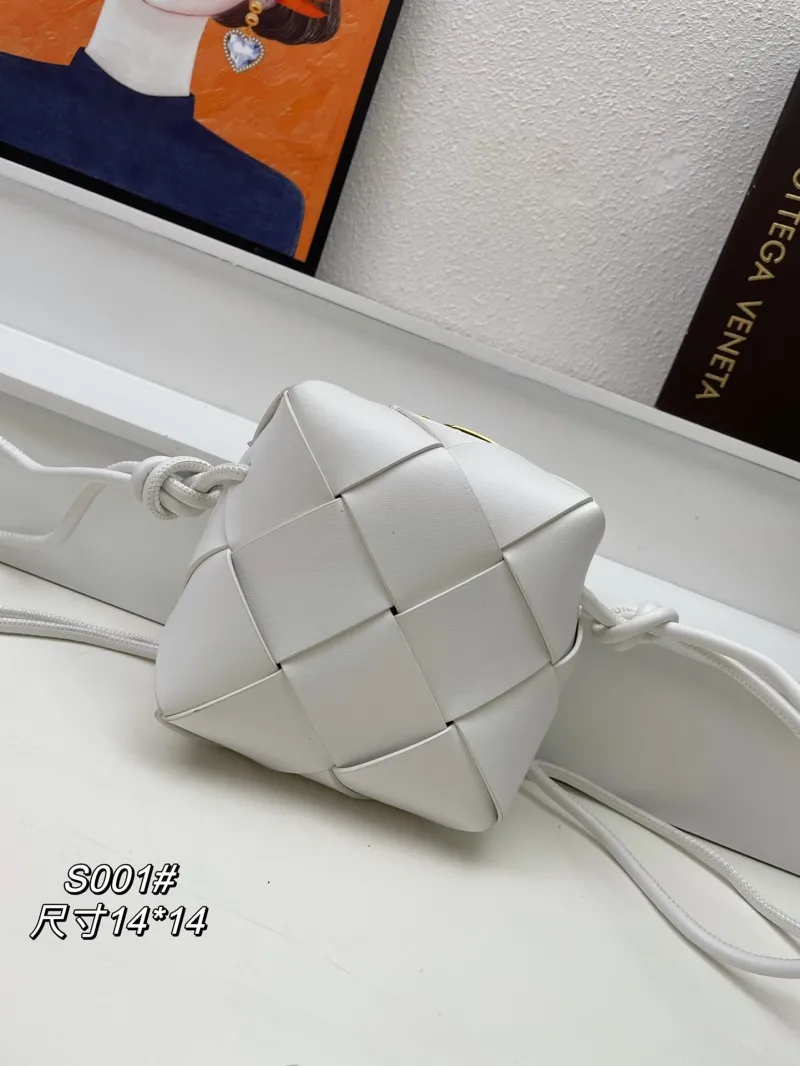 Alternative view of Bottega Veneta White Crossbody Satchel Bag S001