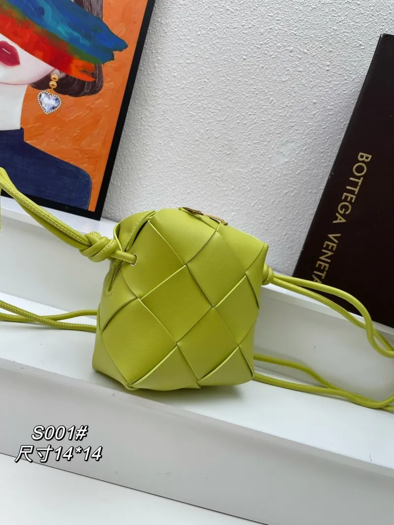 Alternative view of Bottega Veneta Lime Green Bucket Crossbody Bag S001