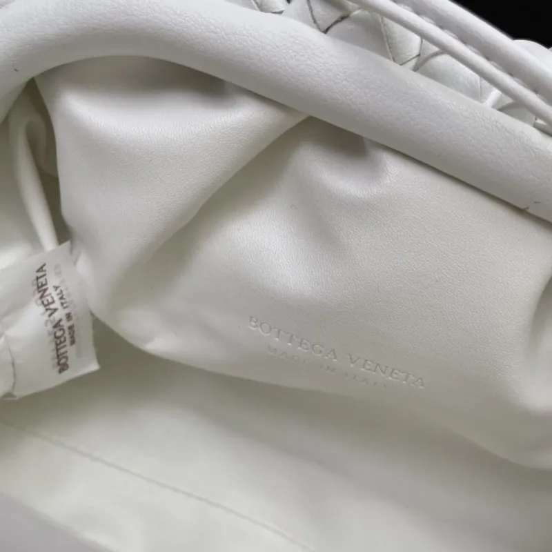 Bottega Veneta White Woven Crossbody Satchel Bag S2080 Small Large - Image 9