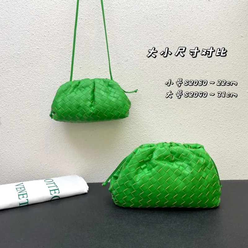 Bottega Veneta Green Woven Crossbody Bags S2080 S2090