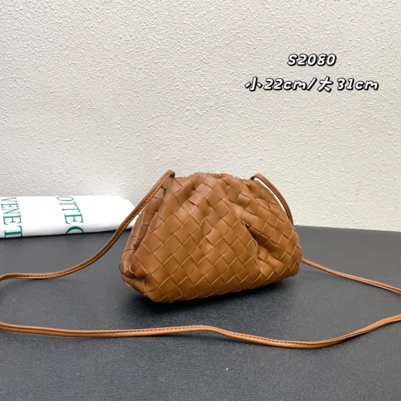 Bottega Veneta Brown Woven Crossbody Bag S2080 S2090 - Image 3