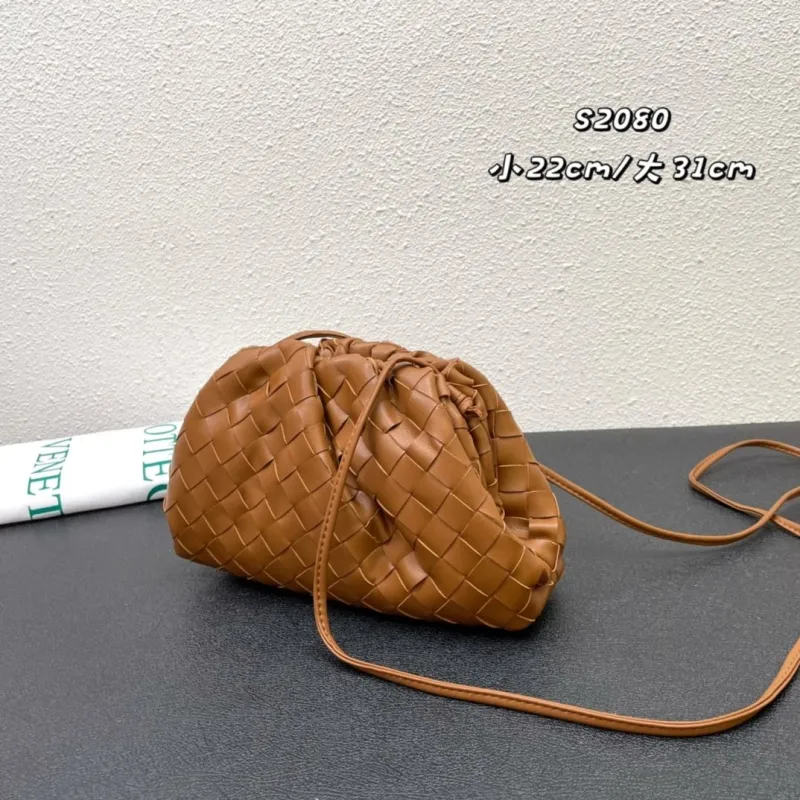 Bottega Veneta Brown Woven Crossbody Bag S2080 S2090 - Image 4