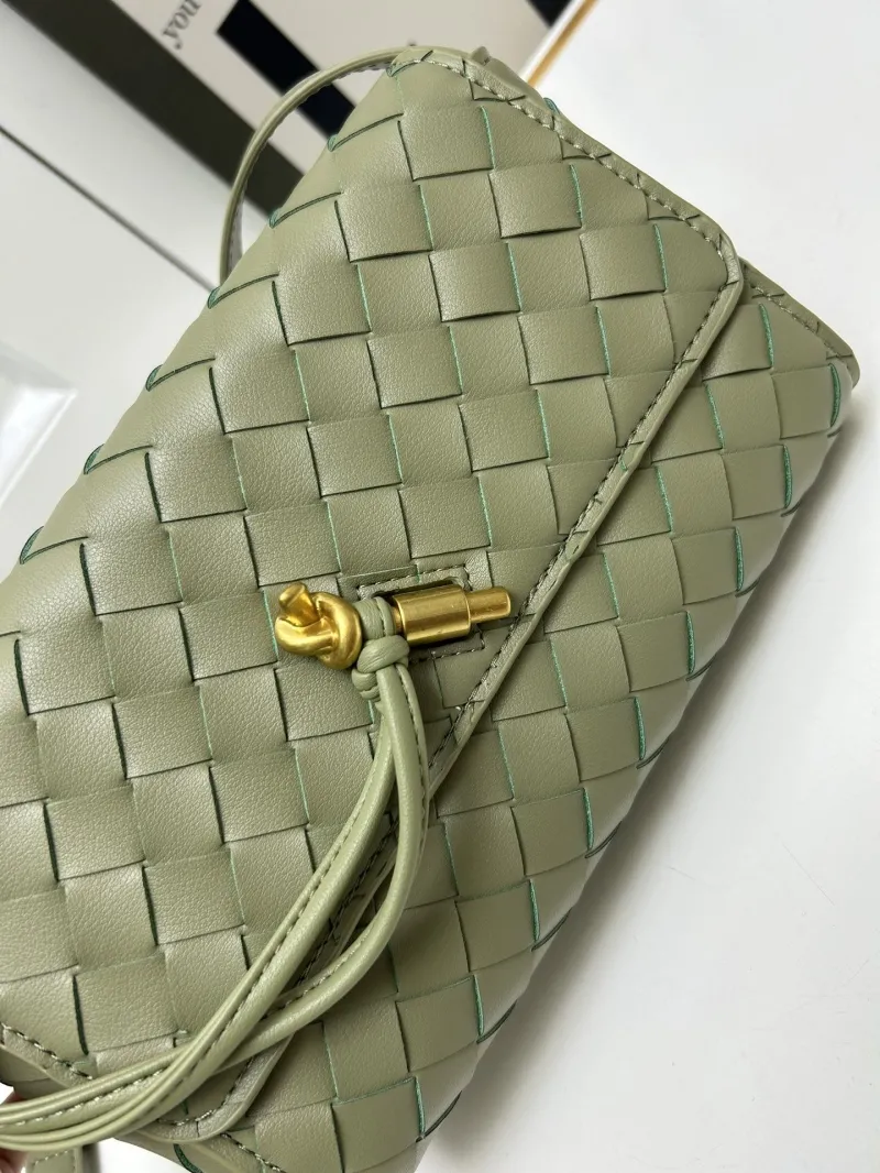 BV Sage Green Woven Satchel Crossbody Bag S06335 - Image 4