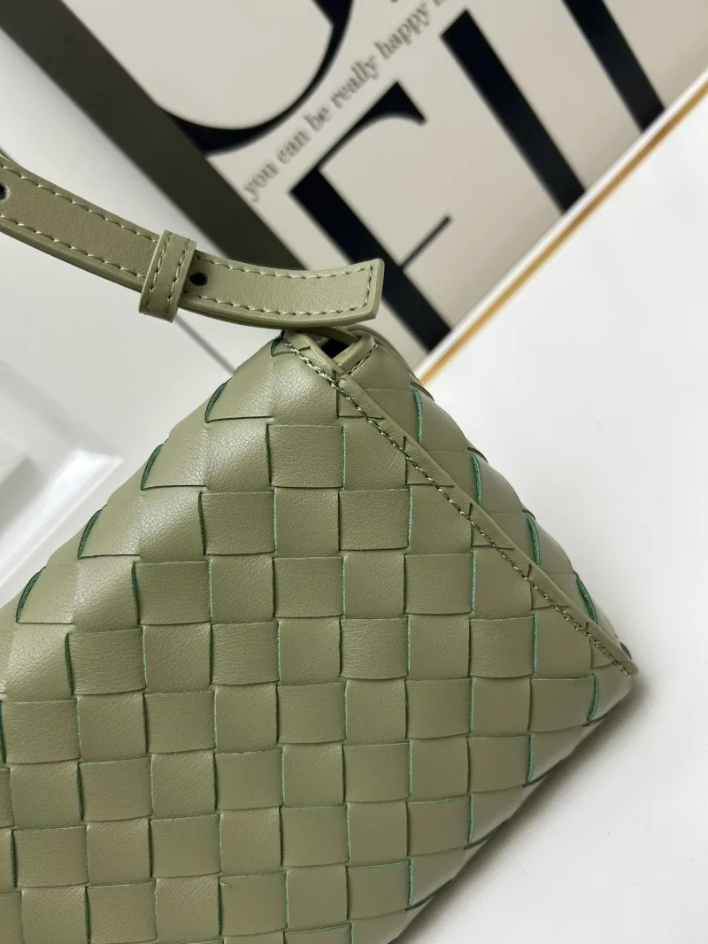BV Sage Green Woven Satchel Crossbody Bag S06335 - Image 6