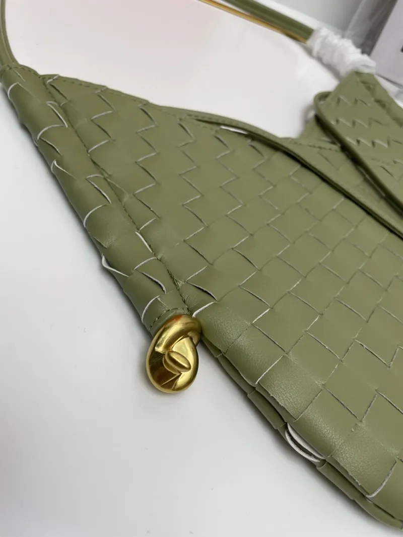 BV Green Woven Satchel Bag S06006-1 - Image 8