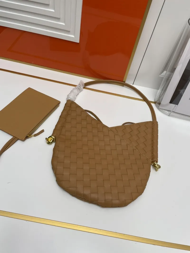 BV Brown Woven Satchel Bag S06006-1 - Image 5