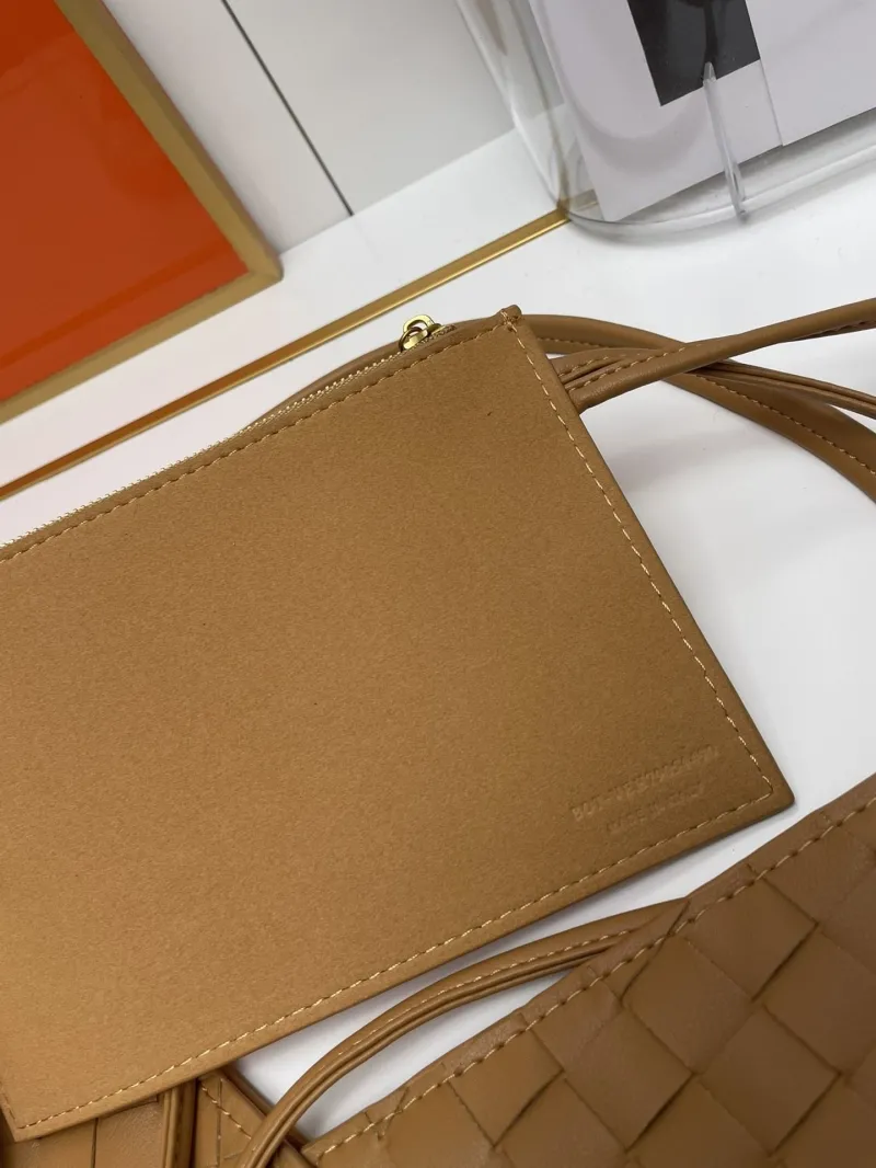 BV Brown Woven Satchel Bag S06006-1 - Image 7