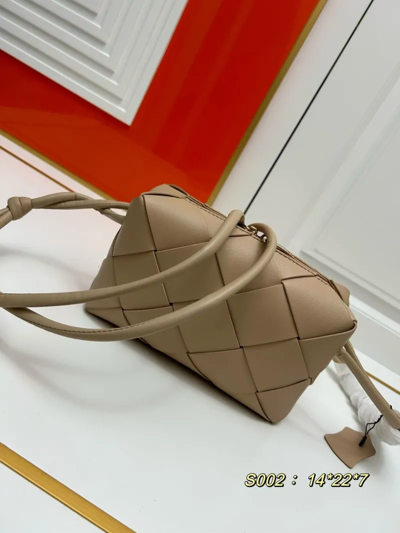 Alternative view of BV Beige Woven Satchel Bag S002