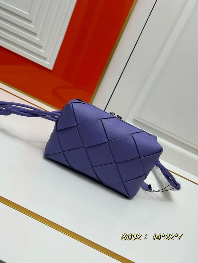 BV Purple Woven Satchel Bag S002