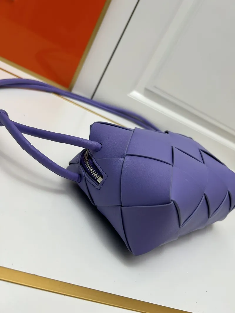 BV Purple Woven Satchel Bag S002 - Image 5