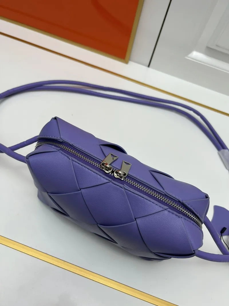 BV Purple Woven Satchel Bag S002 - Image 7