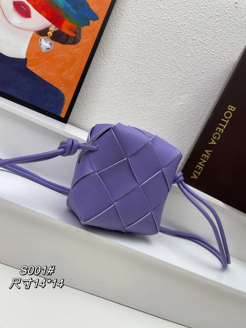 Alternative view of Bottega Veneta Purple Woven Crossbody Bag S001