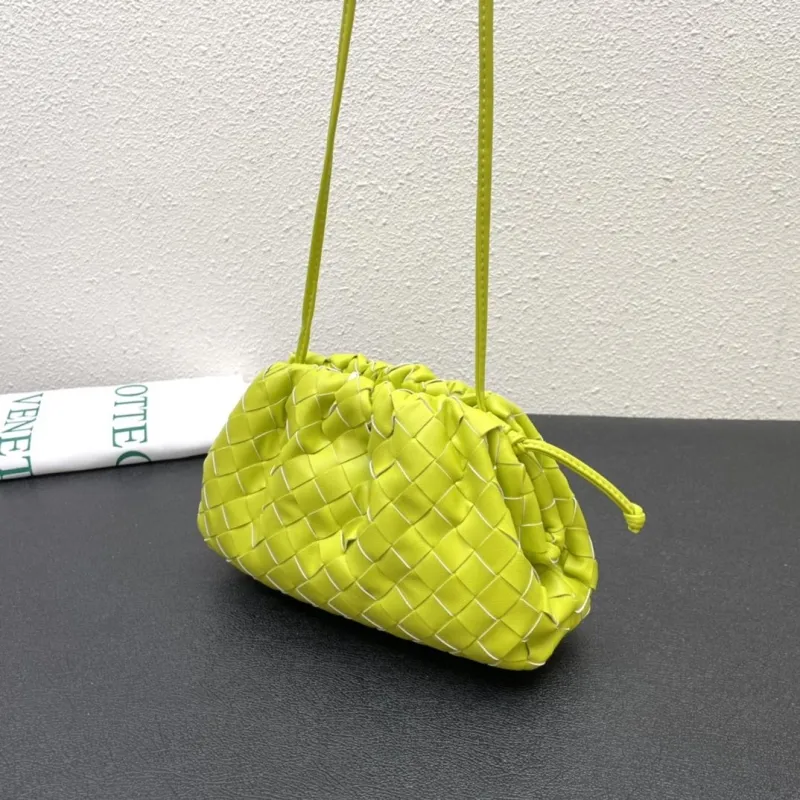 Bottega Veneta Lime Green Woven Crossbody Satchel Bag S2080 S2090 - Image 5