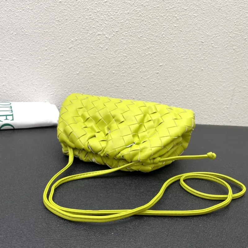 Bottega Veneta Lime Green Woven Crossbody Satchel Bag S2080 S2090 - Image 6