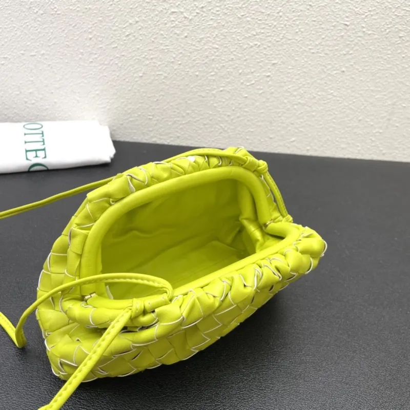 Bottega Veneta Lime Green Woven Crossbody Satchel Bag S2080 S2090 - Image 8