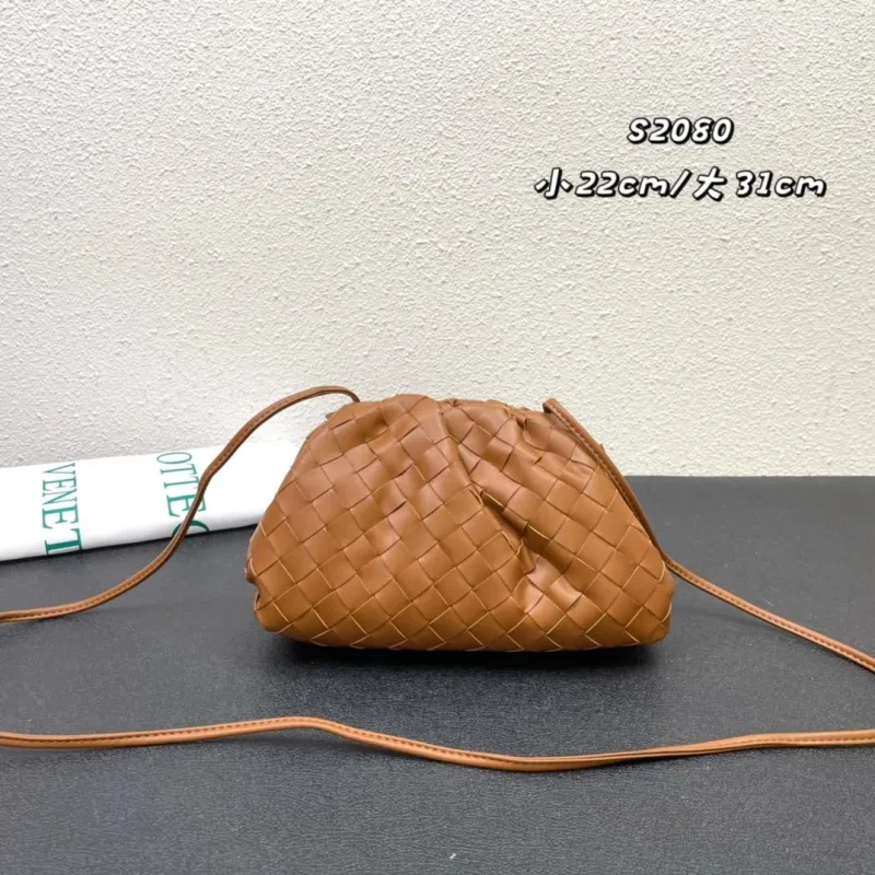 Alternative view of Bottega Veneta Brown Woven Crossbody Bag S2080