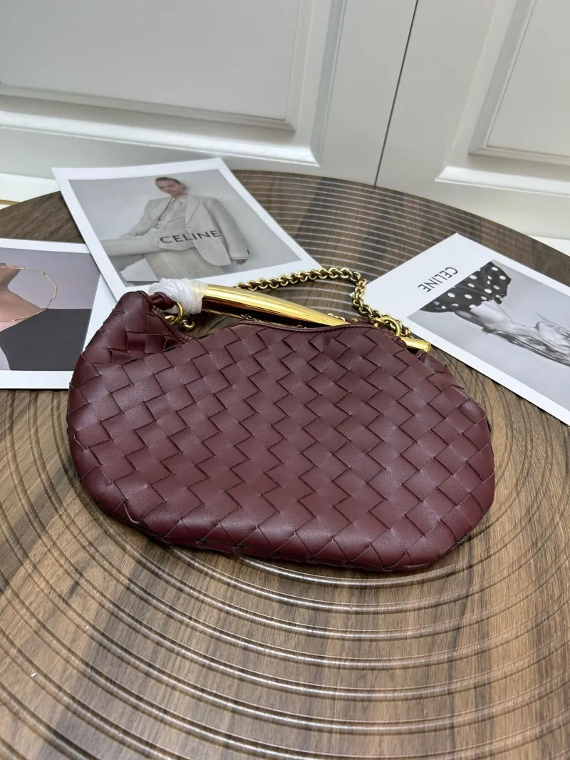 BV Burgundy Woven Satchel Bag S0288-1 20x33cm - Image 6