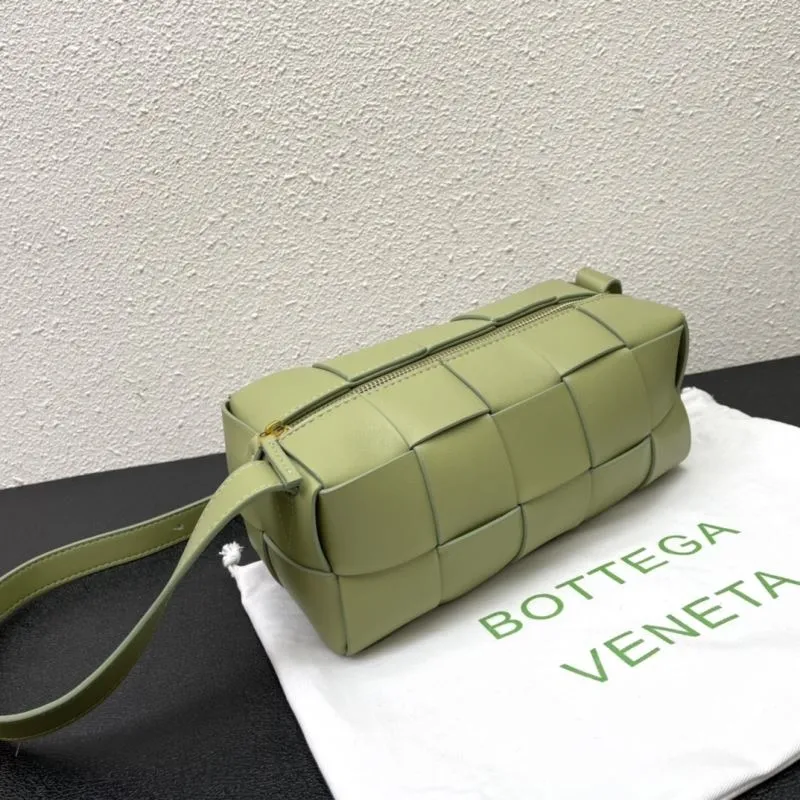 Bottega Veneta Light Green Woven Satchel Bag S009 23.5cm - Image 3