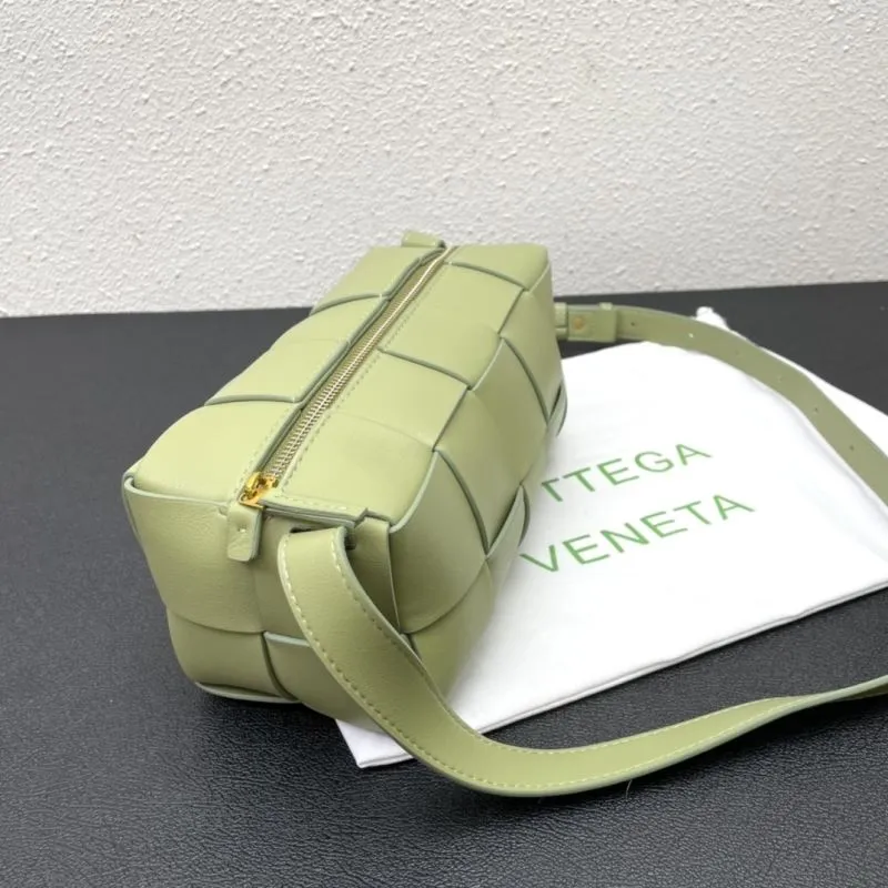 Bottega Veneta Light Green Woven Satchel Bag S009 23.5cm - Image 4