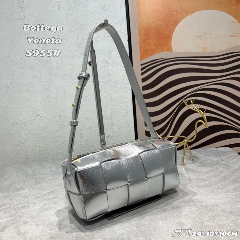 Alternative view of Bottega Veneta Silver Satchel Bag 5955 24x10x10cm