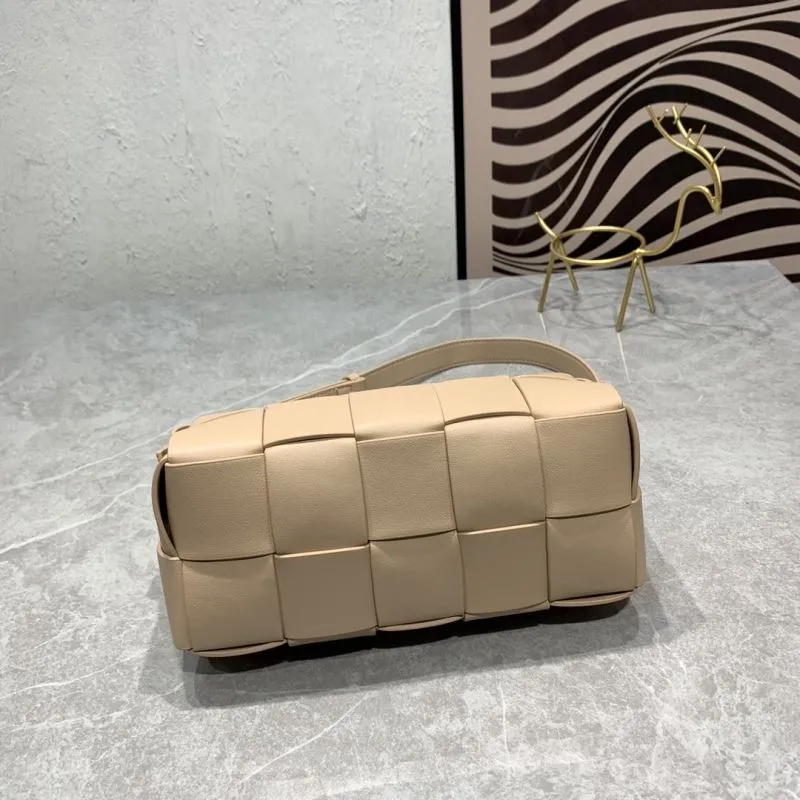 Bottega Veneta 5955 Beige Leather Satchel Crossbody Bag - Image 7