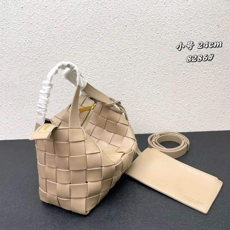 Alternative view of BV Beige Woven Small Satchel Bag 8286