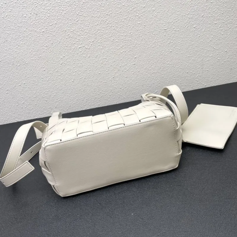 BV Small Woven Cream Satchel Bag 8286 - Image 7