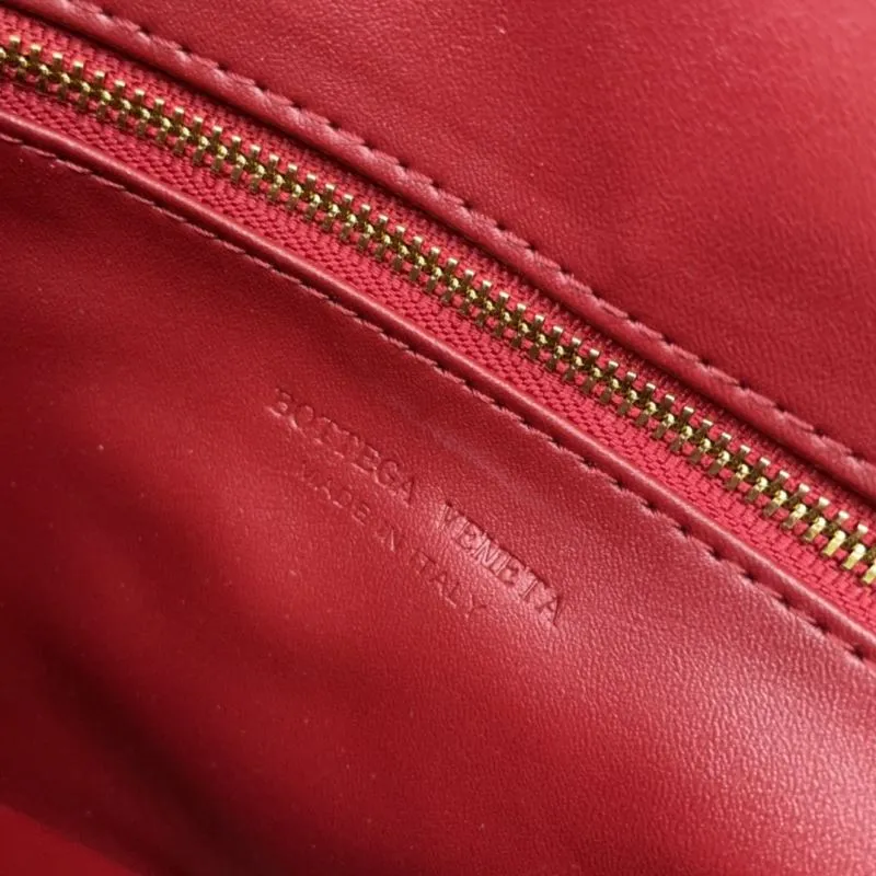 Red Leather Satchel Bag Model 9657 Size 28cm - Image 9