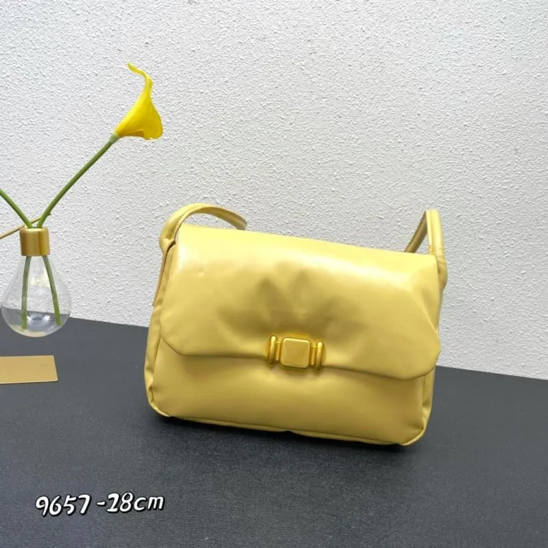 BV Yellow Satchel Bag 9657 Size 28cm