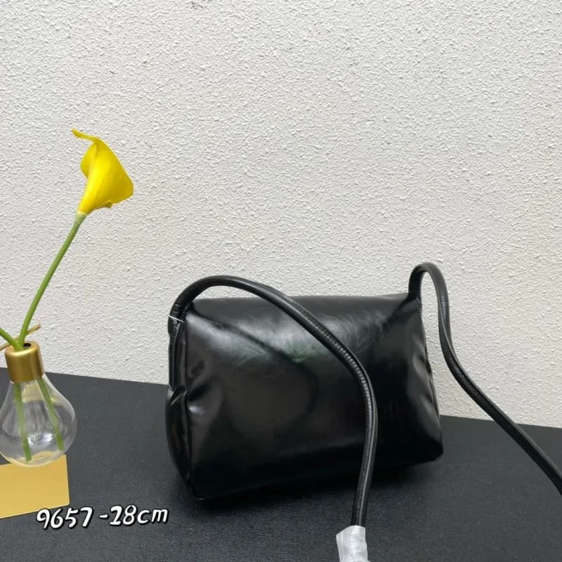 BV Black Leather Satchel Bag 9657 28cm - Image 3